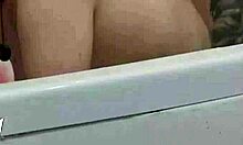 Quick bath turns into wife's bent over doggystyle orgasm moan