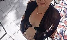 mature milf in lingerie teases solo sexy