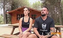 Holy Shit Candy Fly's Blindfolded Outdoor Threesome Surprise!