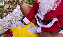 AFRICAN SANTA POUNDS FRIEND'S STEPDAUGHTER IN BUSH!