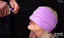 Stepson tricks stepmom with cum taste game! Unexpected full mouthful of sperm