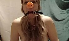 french milf slave bound dildo endoctrination pig throat blowjob spreader