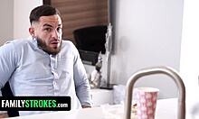 Naughty latina stepsis slides bro's huge cock between bouncing tits 😈💦