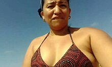 latina with huge ass gets so turned on by beach sun she fingers herself wildly in the sand