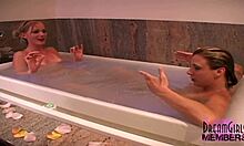 hey wanna see two tanned spring breakers kissing naked in the hot tub??