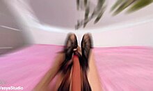 oh god blondie in tight catsuit squirts hard on monster cock creampie deepthroat footjob overload!!