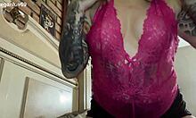 wanna peek at my hot stepmommy's wet shaved pussy taboo lingerie tease?