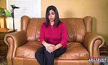 slim brunette zenee gags on interracial cock in messy deepthroat slam