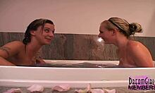 hey wanna see two tanned spring breakers kissing naked in the hot tub??