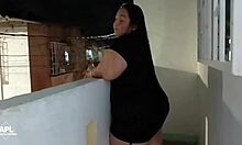 voyeur films fat neighbor whore bent over for rough doggystyle creampie