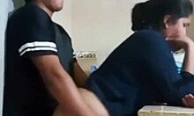 alone with hot maid ripping lingerie huge cock deep in wet pussy almost caught by wife