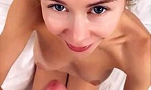 Petite babe wakes to dick pounding pussy morning facial cumshot