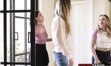 Two Hot Lesbian Teens Lick Big Tits Milf Vicki Chase for Kinky Birthday Gift