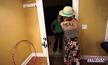 lauren and pixie rim lick cock then swallow cum