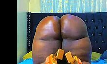 Chubby BBW Twerks Oiled Ass In Heels Spreads Gaping Hole For Daddy