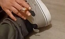 Friend Trashes Sneakers in Playful Shoe Fun