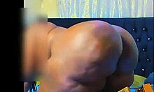 Chubby BBW Twerks Oiled Ass In Heels Spreads Gaping Hole For Daddy