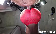 lingerie-clad ebony takes huge cock doggystyle then creampie moanfest 😍🍫💦