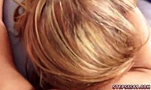 Teen amateurs compete in hardcore anal threesome contest