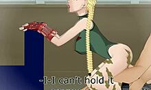 street cosplay fight turns into bent over doggystyle facial cumshot on girlfriend in cammy outfit