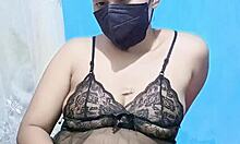 indonesian girl fucks eggplant dildo deep till wild squirting orgasm!