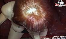 German Chubby Housewife Big Natural Tits Private MMF Cum Swallow!