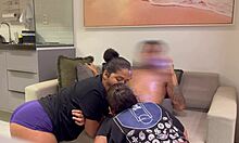 girlfriend fulfills boyfriend's fantasy fucking her half-sister twin together