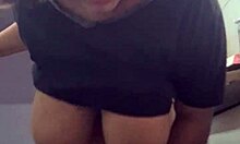 thick stepmom bends over kitchen counter for taboo doggystyle pounding