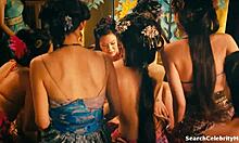 Sexy milf pornstar gives hot handjob blowjob with big tits