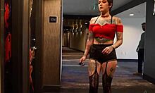 Sgt Miles rams his monster cock deep in cute emo fan's tight throat and pussy