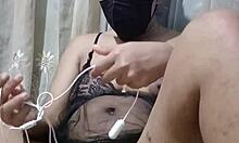 indonesian girl fucks eggplant dildo deep till wild squirting orgasm!