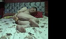 naked bisexual dude takes huge dildo deep in asshole on bed