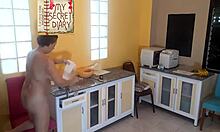 im naked cookin as nudist housekeeper... nude maid housewife s3