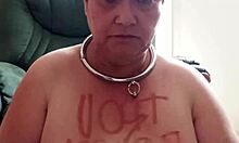 Chienne Marie Shumilie Bound in Bondage Takes Master's Huge Dildo in Maid Outfit!