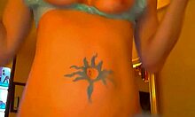 Slutty Milf Rips Clothes for Shaved Pussy Striptease Tease