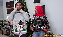 yo this sexy arab teen babi star gets fucked hard on christmas 🎄