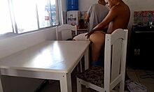 casada safada bareback fucks big black cock while corno washes dishes in kitchen
