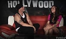 whoa this brunette latina yuri luv takes a huge monster wrecking her tight cunt 😈🍑