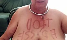 Chienne Marie Shumilie Bound in Bondage Takes Master's Huge Dildo in Maid Outfit!