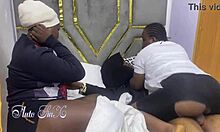 sneakin' sex with my chubby ebony student girlfriend in bed