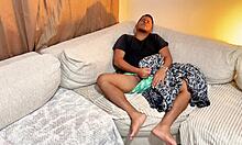 MOMMY AND STEPSON SHARE INTIMATE COUCH TIME WITH BLOWJOBS AND FUCKING!