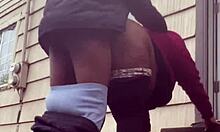 Outdoor Cold Backshots Creampie