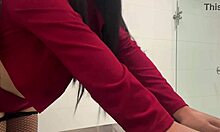 rompo coño suegra atrapo meando baño huge ass fat bent over rough doggystyle cum