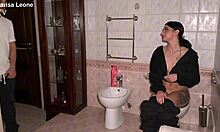 pretty tattooed italian teen gets fucked hard in friend's bathroom