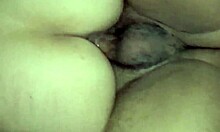 cuckold husband sits back watching his sapiosexual wife take their new bull's hard pounding on the bed