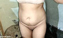 A View Of Wet Brown Pussy Desi Big Ass Swaying Boobs Close-Up.