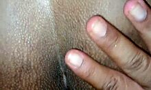 WOW! Tight ebony latina's juicy hairy big pussy and ass get licked before massive cum swallow