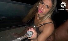 Wife fucks cuck publicly then offers ass at home