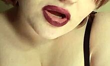 Chubby tattooed slut rips clothes for huge dildo anal masturbation squirting orgasm