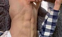 mexican stud's massive cock milked by hand in secret homemade vid